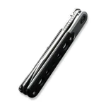 CIVIVI Banneret Flipper Knife Plain Steel Handle With Black G10 Inlay (3.48" Silver Bead Blasted Nitro-V) C20040D-2 - Image 3