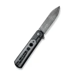 CIVIVI Banneret Black Steel Handle With Black G10 / Twill Carbon Fiber Inlay (3.48" Black Hand Rubbed Damascus) C20040D-DS1 - Image 3
