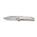 CIVIVI Cachet Flipper Knife Diamond Patterned Gray Steel Handle With Ivory G10 Inlay (3.48" Silver Bead Blasted 14C28N) C20041B-2 - Image 7