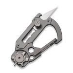 CIVIVI Polymorph Carabiner Keychain Multi-Tool - Gray Titanium (Plain 9Cr18MoV Utility Blade With Extra 3PCS 9Cr18MoV Blades) C20045-1- UK FRIENDLY CARRY KNIFE - Image 6