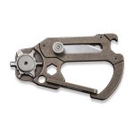 Civivi Polymorph Bronze Titanium Carabiner Keychain Multi-Tool (Plain 9Cr18MoV Utility Blade With Extra 3PCS 9Cr18MoV Blades) C20045-2 - UK FRIENDLY CARRY KNIFE - Image 2