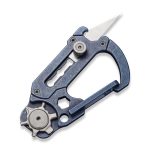 CIVIVI Polymorph Carabiner Keychain Multi-Tool - Blue Titanium (Plain 9Cr18MoV Utility Blade With Extra 3PCS 9Cr18MoV Blades) C20045-3- UK FRIENDLY CARRY KNIFE - Image 2