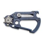 CIVIVI Polymorph Carabiner Keychain Multi-Tool - Blue Titanium (Plain 9Cr18MoV Utility Blade With Extra 3PCS 9Cr18MoV Blades) C20045-3- UK FRIENDLY CARRY KNIFE - Image 6