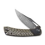 Dogma Flipper Knife Black Polished Brass Handle (3.46'' Black Hand Rubbed Damascus) C2005DS-1 - Image 3