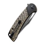 Dogma Flipper Knife Black Polished Brass Handle (3.46'' Black Hand Rubbed Damascus) C2005DS-1 - Image 4