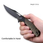 Dogma Flipper Knife Black Polished Copper Handle (3.46'' Black Stonewashed D2) C 2005F - Image 8