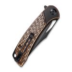 Dogma Flipper Knife Black Polished Copper Handle (3.46'' Black Stonewashed D2) C 2005F - Image 2