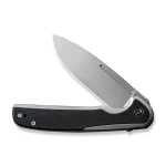 CIVIVI Voltaic Flipper Knife Plain Stainless Steel Handle With Black G10 Inlay (3.48" Silver Bead Blasted 14C28N) C20060-2 - Image 5