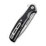 CIVIVI Voltaic Flipper Knife Plain Stainless Steel Handle With Black G10 Inlay (3.48" Silver Bead Blasted 14C28N) C20060-2 - Image 7