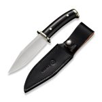 CIVIVI Teton Tickler Fixed Blade Knife Black G10 handle With Polished Nickel-Silver Guard&Pommel (5.45" Satin Finished D2) C 20072-1 - Image 2