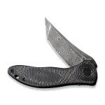 CIVIVI Synergy3 Flipper Knife G10 With Carbon Fiber Handle (3.24" Damascus Blade) C20075B-DS1 - Image 4
