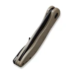 CIVIVI Synergy3 Flipper Knife Tan G10 Handle (3.24" Black Stonewashed Nitro-V Blade) C20075D-2 - Image 7