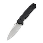 CIVIVI Altus Pocket Knife with Button Lock and Flipper Opener Black G10 Handle (2.97" Silver Bead Blasted Nitro-V) C 20076-1 - Image 2