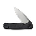 CIVIVI Altus Pocket Knife with Button Lock and Flipper Opener Black G10 Handle (2.97" Silver Bead Blasted Nitro-V) C 20076-1 - Image 5