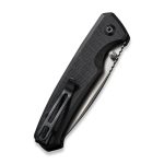 CIVIVI Altus Pocket Knife with Button Lock and Flipper Opener Black G10 Handle (2.97" Silver Bead Blasted Nitro-V) C 20076-1 - Image 6
