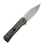 CIVIVI Relic Flipper Knife - Dark Green Micarta Handle (3.48" Gray Stonewashed Nitro-V) C 20077B-3 - Image 3