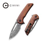 CIVIVI Ferrum Forge Odium Liner Lock Cuibourtia Wood Damascus Blade - C2010DS - 1