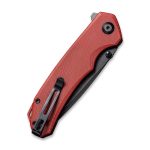 CIVIVI Brazen Flipper Knife Burgundy G10 Handle (3.46" Black Stonewashed D2 ) C 2023B - Image 3