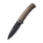 CIVIVI Cetos Flipper Knife Green Micarta Coarse With Black Steel Lock Side Handle (3.48" Black Stonewashed 14C28N) C21025B-3 - Image 2