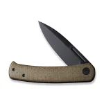 CIVIVI Cetos Flipper Knife Green Micarta Coarse With Black Steel Lock Side Handle (3.48" Black Stonewashed 14C28N) C21025B-3 - Image 4