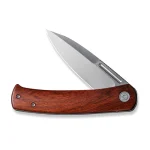 CIVIVI Cetos Flipper Knife Cuibourtia Wood With Gray Steel Lock Side Handle (3.48" Silver Bead Blasted 14C28N) C21025B-4 - Image 5