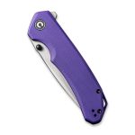 CIVIVI Brazen Flipper Knife Purple G10 Handle (3.46" Stonewashed 14C28N) C 2102A - Image 4