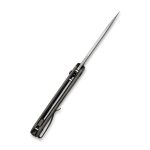 CIVIVI Button Lock Elementum - Dark Green Micarta Handle (3.47" Gray Stonewashed 14C28N) C 2103C - Image 4
