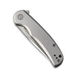 Civivi NOx Flipper Knife - Gray Stainless Steel Handle (2.97" Satin Nitro-V) C 2110A - Image 3