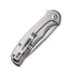 Civivi NOx Flipper Knife - Gray Stainless Steel Handle (2.97" Satin Nitro-V) C 2110A - Image 5
