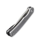 Civivi NOx Flipper Knife - Gray Stainless Steel Handle (2.97" Satin Nitro-V) C 2110A - Image 6