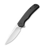 Civivi NOx Flipper Knife - Black Stainless Steel Handle (2.97" Satin Nitro-V) C 2110B - Image 3