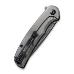 CIVIVI NOx Flipper Knife Contoured Carbon Fiber With Gray Steel Handle (2.97" Black Hand Rubbed Damascus) C 2110DS-1 - Image 6