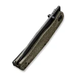 CIVIVI Sokoke Front Flipper And Thumb Stud Knife Green Burlap Micarta Handle (3.35" Black Stonewashed 14C28N Blade) C22007-2 - Image 8