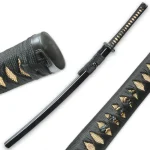SHIKOTO TOUCHSTONE HANDMADE KATANA / SAMURAI SWORD - HAND FORGED, CLAY TEMPERED T10 HIGH CARBON STEEL - GENUINE RAY SKIN; IRON TSUBA - FUNCTIONAL, FULL TANG - CERTIFICATE OF AUTHENTICITY - UC3193 - Image 3