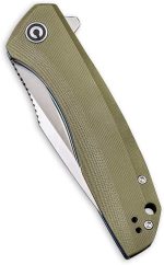 Baklash Flipper Knife OD Green G10 Handle (3.5'' Satin 9Cr18MoV) C801A - Image 7