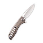 Baklash Flipper Knife Tan G10 Handle (3.5'' Satin 9Cr18MoV) C801B - Image 8