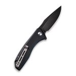 Baklash Flipper Knife Double Black G10 handle (3.5'' Black Stonewashed 9Cr18MoV) C 801H - Image 3