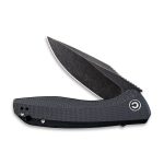 Baklash Flipper Knife Double Black G10 handle (3.5'' Black Stonewashed 9Cr18MoV) C 801H - Image 4