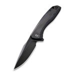 Baklash Flipper Knife Black G10 with Carbon Fiber Overlay Handle (3.5'' Black Stonewashed 9Cr18MoV) C 801I - Image 7