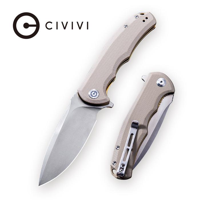 C803B_ff1a64fe-c13f-4be3-b118-1a28177f2881_700x CIVIVI Praxis Flipper Knife - Tan G10 Handle (3.75'' Satin 9Cr18MoV) C 803B - Image 1
