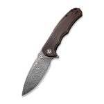 Civivi Praxis Flipper Knife Black Hand Rubbed Copper Handle (3.74" Black Hand Rubbed Damascus Blade) C803DS-3 - Image 2