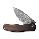 Civivi Praxis Flipper Knife Black Hand Rubbed Copper Handle (3.74" Black Hand Rubbed Damascus Blade) C803DS-3 - Image 5