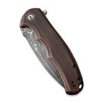 Civivi Praxis Flipper Knife Black Hand Rubbed Copper Handle (3.74" Black Hand Rubbed Damascus Blade) C803DS-3 - Image 6