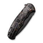 CIVIVI Praxis Shredded Carbon Fiber And Copper Shred In Clear Resin Handle (3.75" Black Stonewashed 9Cr18MoV Blade) C803I - Image 2