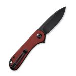 CIVIVI Elementum Flipper Knife - Burgundy G10 Handle (2.96" Black Stonewashed D2) C 907A-1 - Image 7