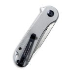CIVIVI Elementum Liner Lock Knife - Gray G10 Handle (2.96'' Satin D2) C 907B - Image 3