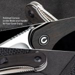 CIVIVI Elementum Liner Lock Knife - Black Ebony Wood Handle (2.96'' Satin D2) C 907D - Image 2