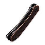 Civivi Elementum Flipper Knife - Black Hand Rubbed Copper Handle (2.96" Black Stonewashed D2 Tanto) C907T-B - Image 2