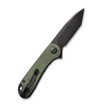 Civivi Elementum Flipper Knife Green Micarta Handle (2.96" Black Stonewashed D2) - C907T-E - Image 5