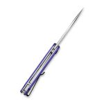 CIVIVI Elementum Flipper Knife - Purple G10 Handle (2.96" Satin D2) C 907V - Image 4